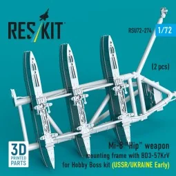 Mi-8 Hip weapon mounting frame with BD3-57KrV for Hobby Boss kit (U...