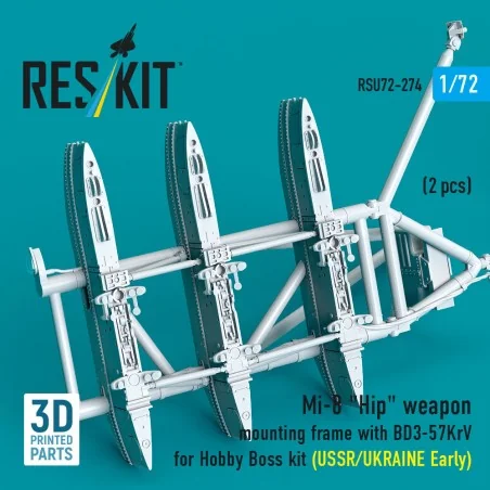 Mi-8 Hip weapon mounting frame with BD3-57KrV for Hobby Boss kit (U...