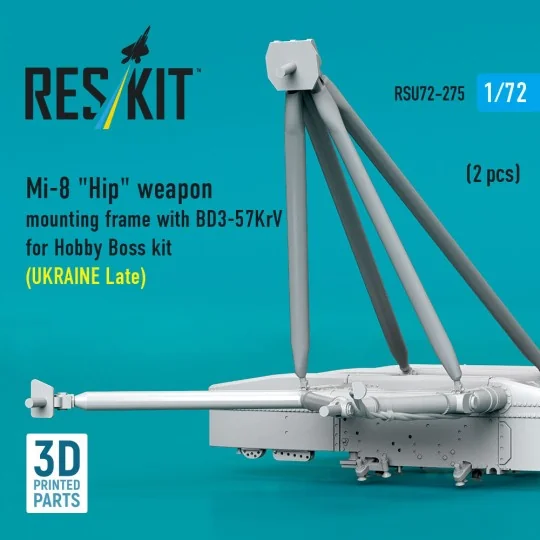 Mi-8 Hip weapon mounting frame with BD3-57KrV for Hobby Boss kit (U...