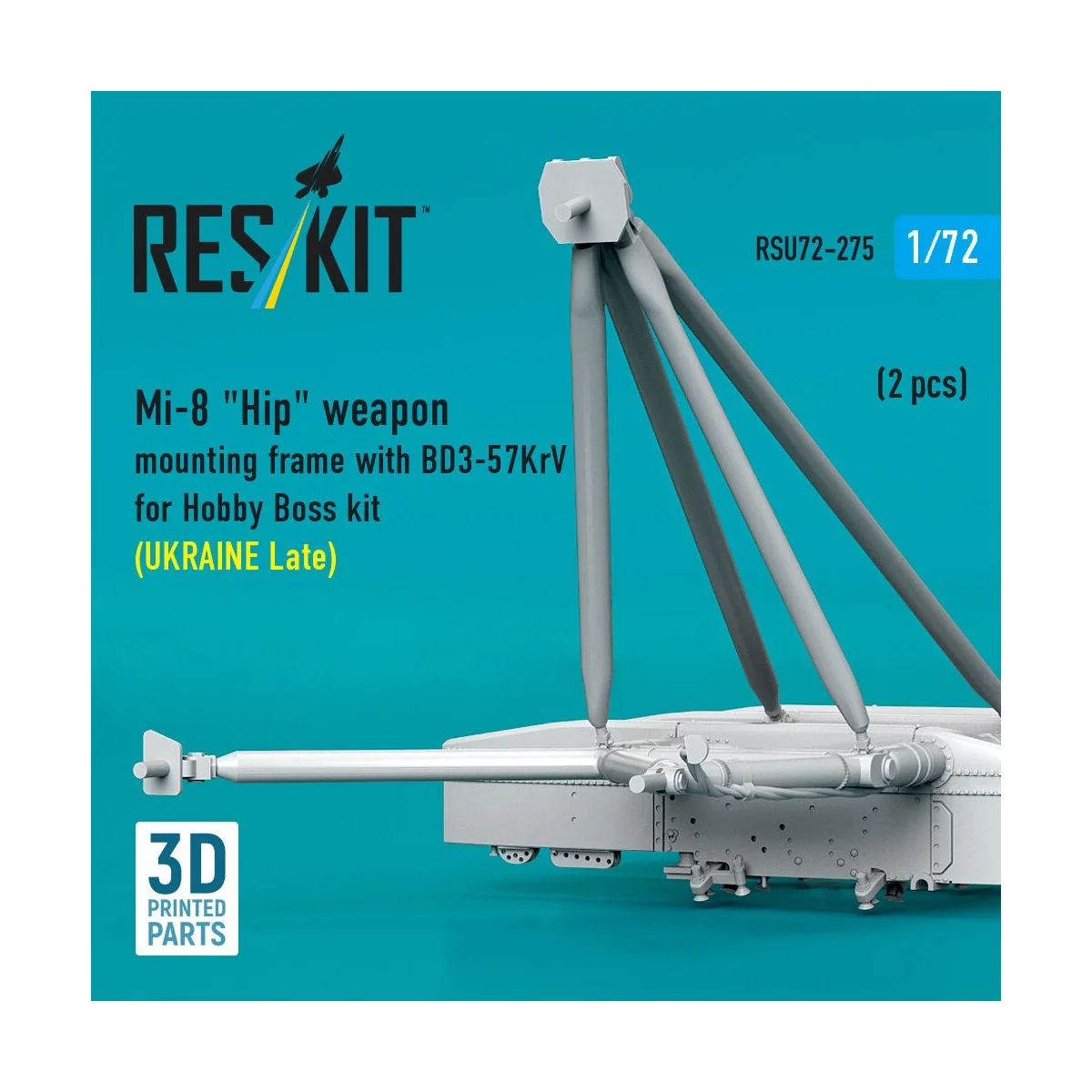 Mi-8 Hip weapon mounting frame with BD3-57KrV for Hobby Boss kit (U...