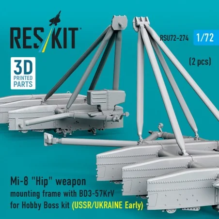 Mi-8 Hip weapon mounting frame with BD3-57KrV for Hobby Boss kit (U...