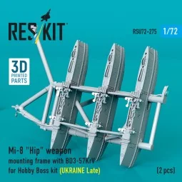 Mi-8 Hip weapon mounting frame with BD3-57KrV for Hobby Boss kit (U... 2