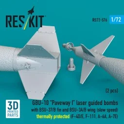 GBU-10 Paveway I laser guided bombs with BSU-37/B fin and BSU-3A/B ...