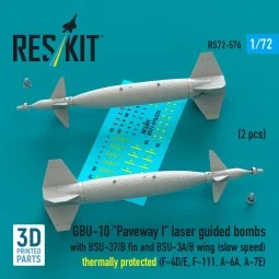 GBU-10 Paveway I laser guided bombs with BSU-37/B fin and BSU-3A/B ...