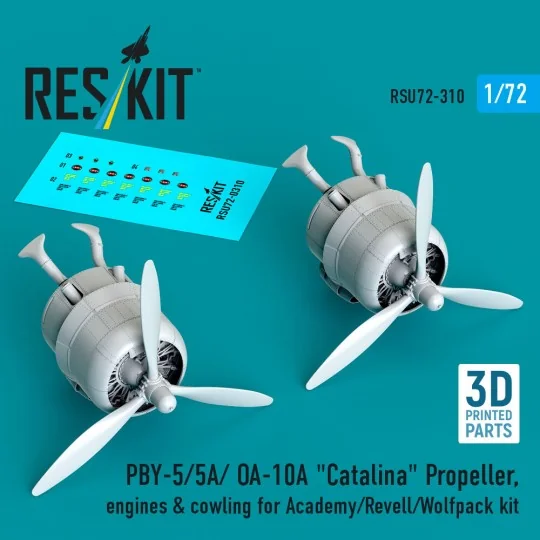 PBY-5/5A/ OA-10A Catalina Propeller, engines & cowling for Academy/...