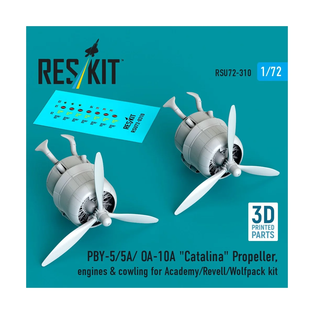 PBY-5/5A/ OA-10A Catalina Propeller, engines & cowling for Academy/...