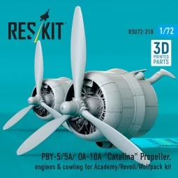PBY-5/5A/ OA-10A Catalina Propeller, engines & cowling for Academy/... 2