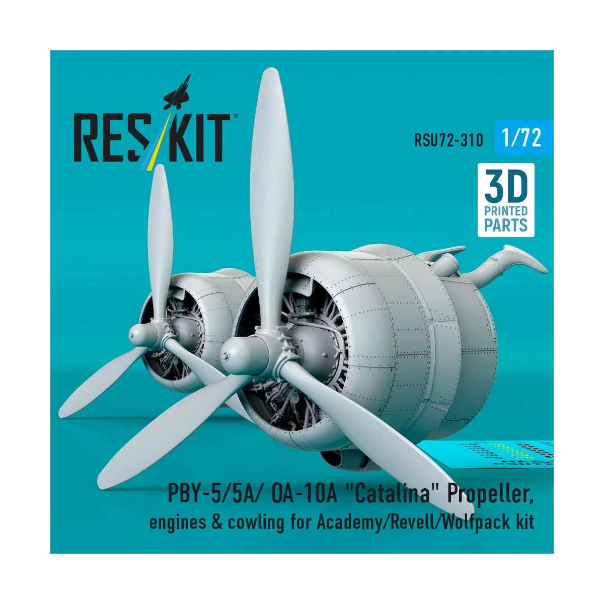 PBY-5/5A/ OA-10A Catalina Propeller, engines & cowling for Academy/...
