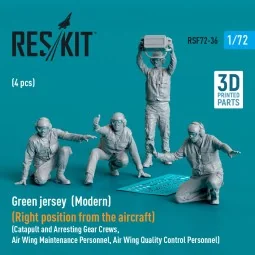 Green jersey (Modern) (Right position from the aircraft) Catapult a...