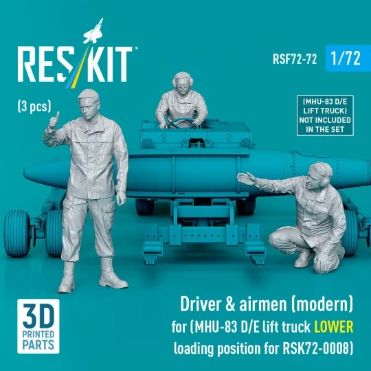 Driver & airmen (modern) (3 pcs) (MHU-83 D/E lift truck LOWER loadi...