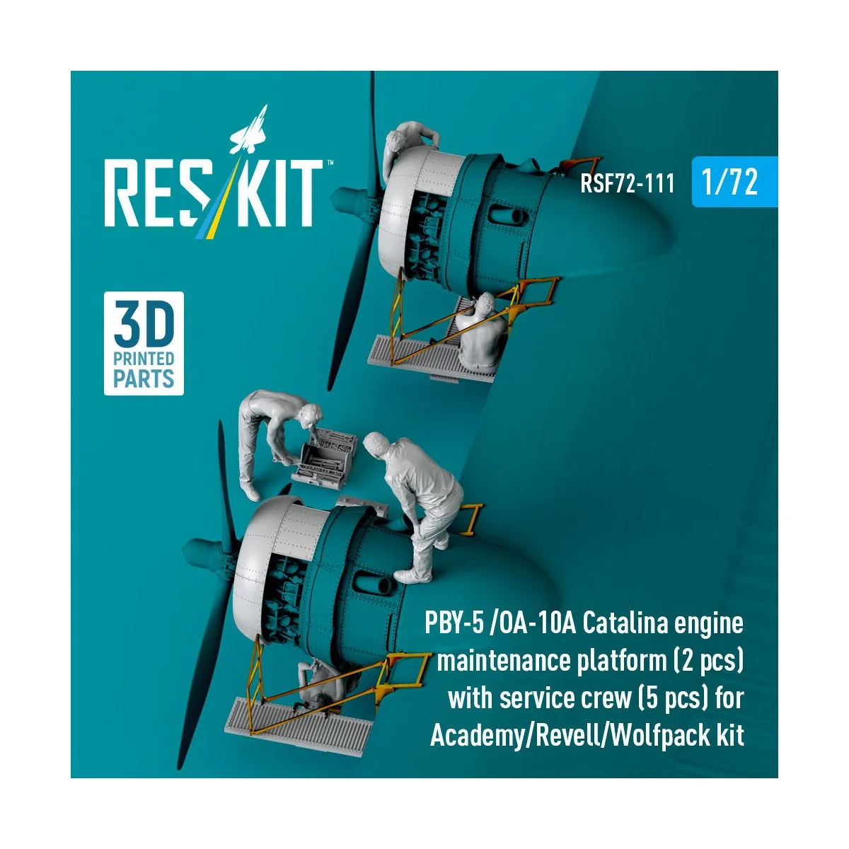 PBY-5 /OA-10A Catalina engine maintenance platform (2 pcs) with ser...