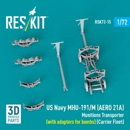US NAVY MHU-191/M (AERO 21A) Munitions Transporter (with adapters f...