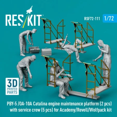PBY-5 /OA-10A Catalina engine maintenance platform (2 pcs) with ser...