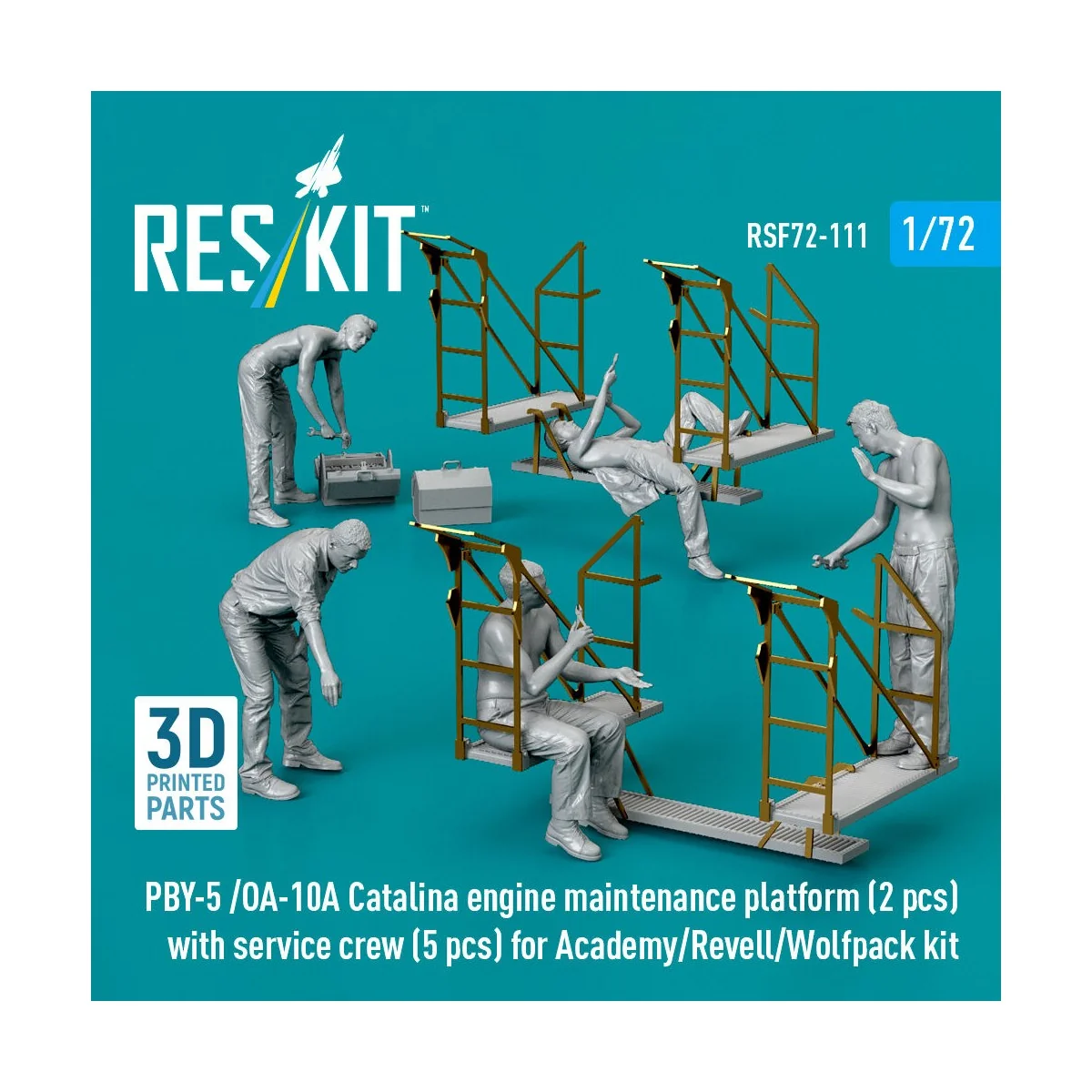 PBY-5 /OA-10A Catalina engine maintenance platform (2 pcs) with ser...