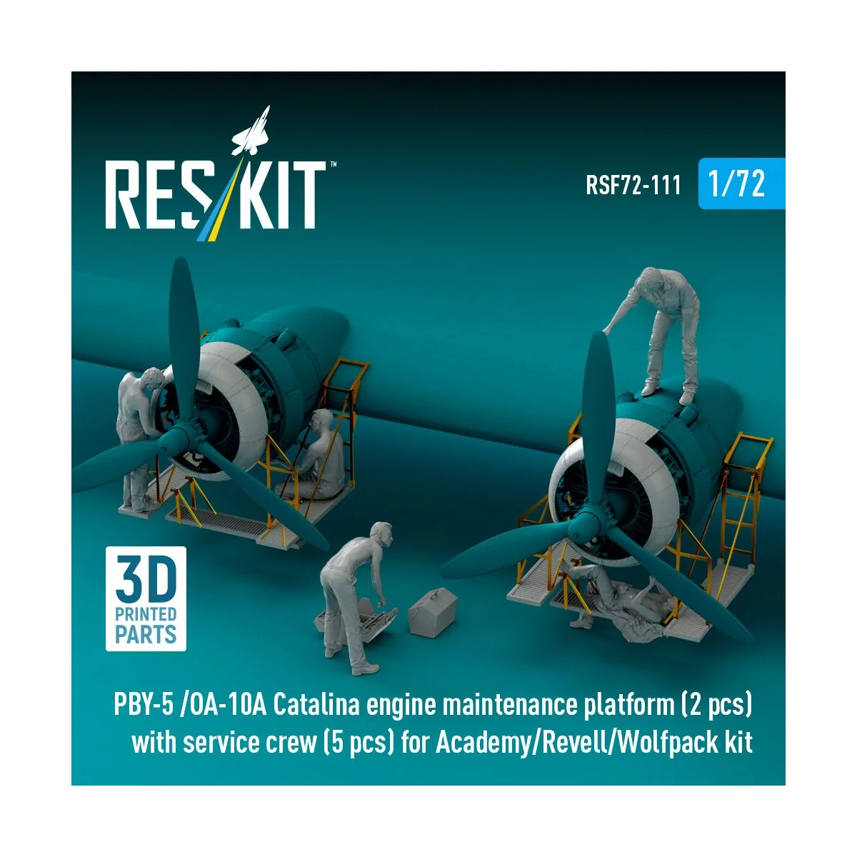PBY-5 /OA-10A Catalina engine maintenance platform (2 pcs) with ser...