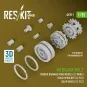 Merkava Mk.3 rubber bandage road wheels (12 pairs), track sprockets...
