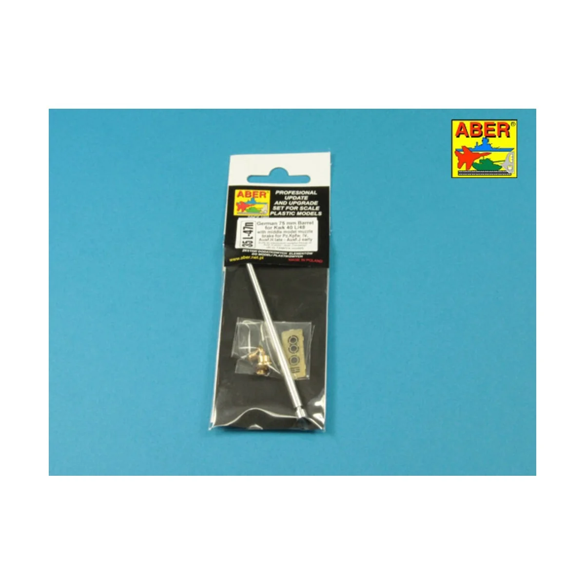 Germ.75mm barrel for KwK40L/48 with middle model muzzle brake for P...