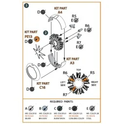 A5M Claude (all versions) resin engine set for CP kits CP72006/CP72...