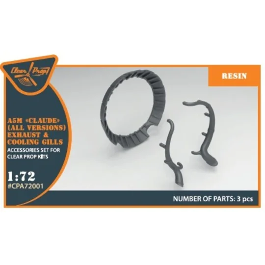 A5M Claude (all versions) resin exhaust & cooling gills for CP kits...
