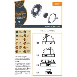 Ki-51 Sonia (all versions) resin exhaust & cooling gills for CP kit...