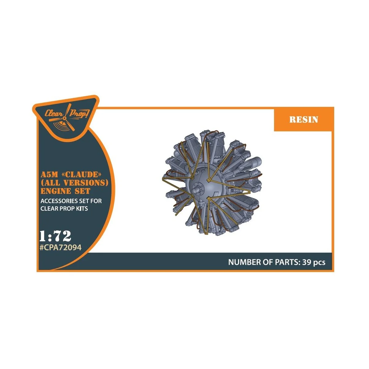 A5M Claude (all versions) resin engine set for CP kits CP72006/CP72...