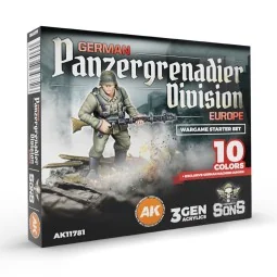 GERMAN PANZERGRENADIER DIVISION EUROPE - Wargame Starter Set (10 Co...