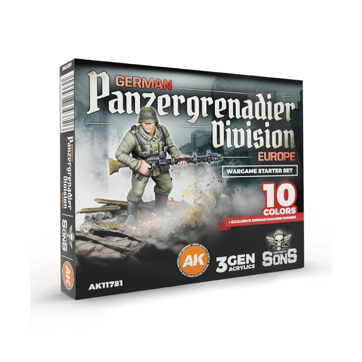 GERMAN PANZERGRENADIER DIVISION EUROPE - Wargame Starter Set (10 Co...