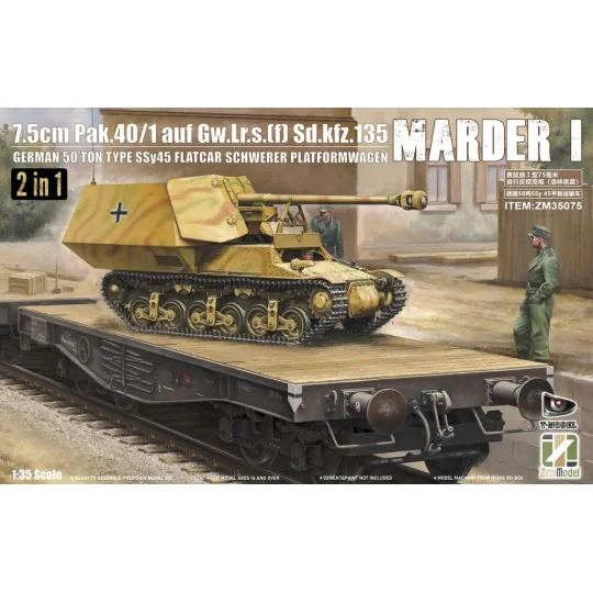 Marder I 7.5cm Pak.40/1 auf Gw.Lr.s.(f) Sd.kfz.135 with German 50 T...