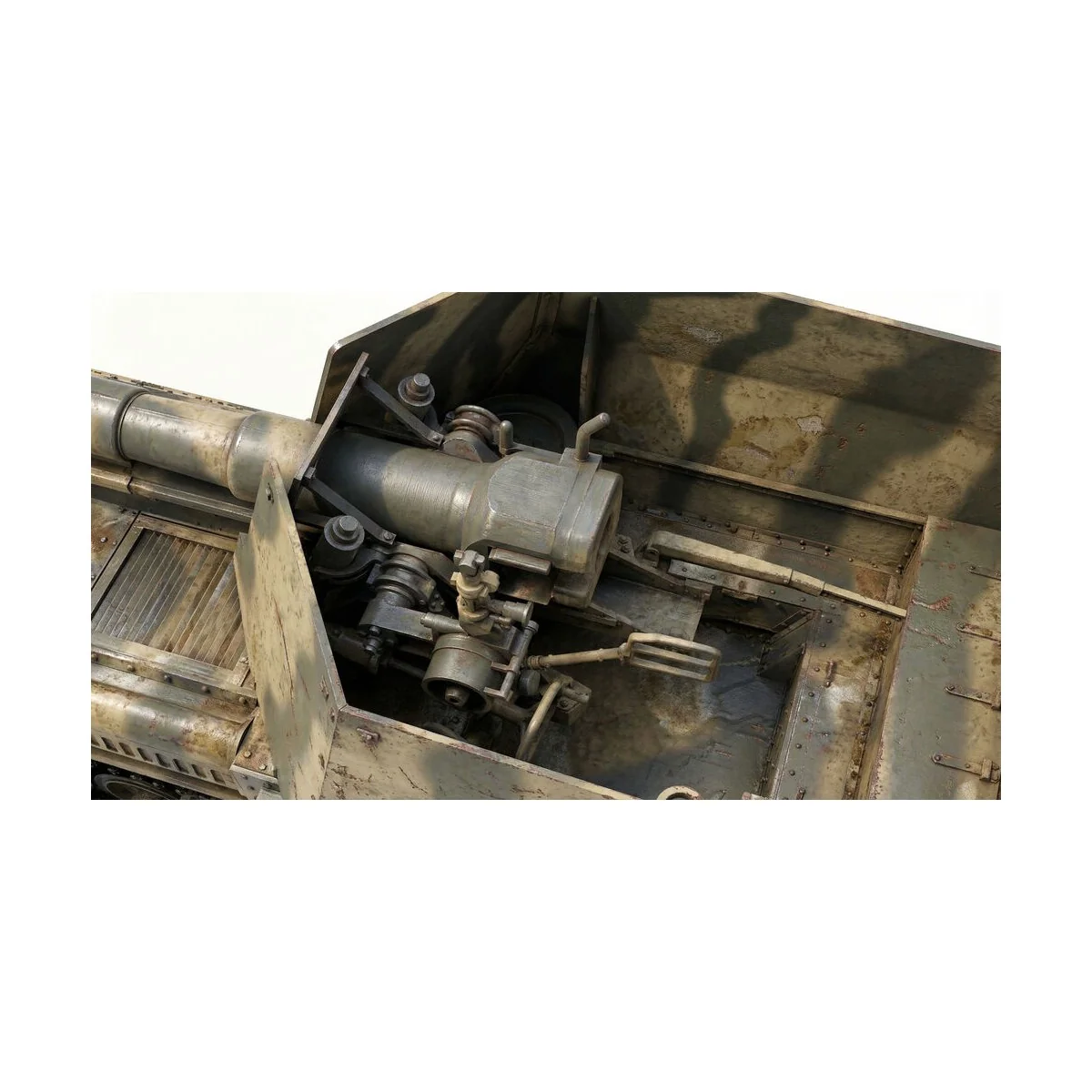 15 cm sFH 13/1 (Sf)auf Gw Lrs.(f )Sd.Kfz.135/1 with German 50 Ton T...
