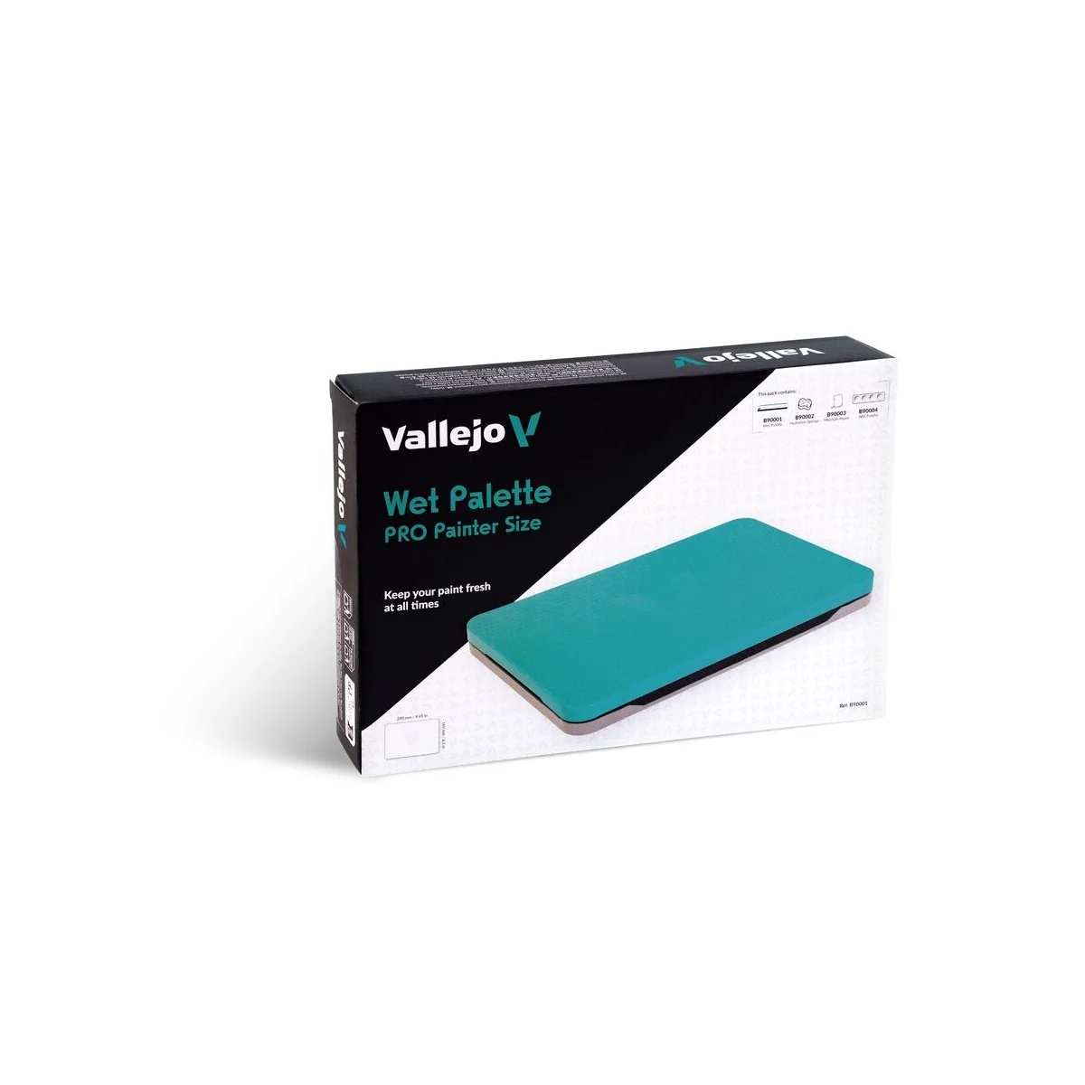 Wet Palette Set (includes: Airtight tray with lid, 2 Rehusable hydr...