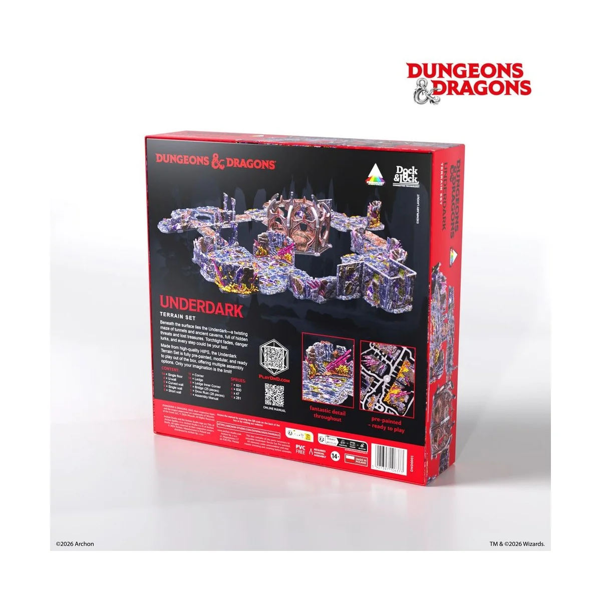 Dungeons & Dragons Underdark Pre-Painted Terrain Set - Archon Studi...
