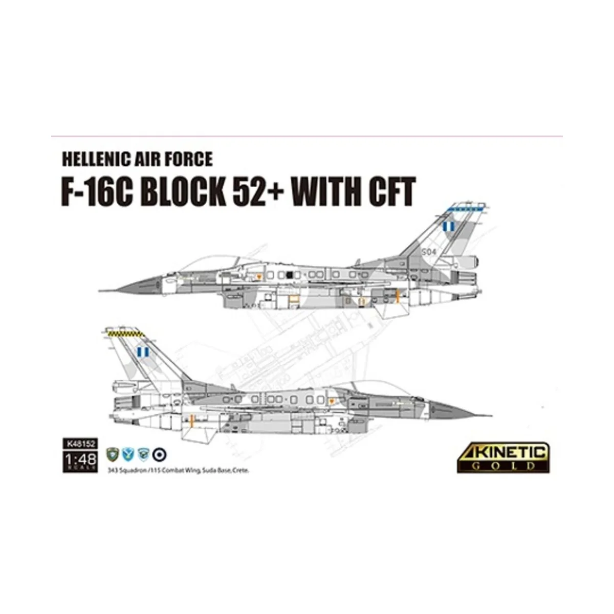 Hellenic Air Force F-16C Block 52 + with CFT, 1/48 - KINETIC K48152