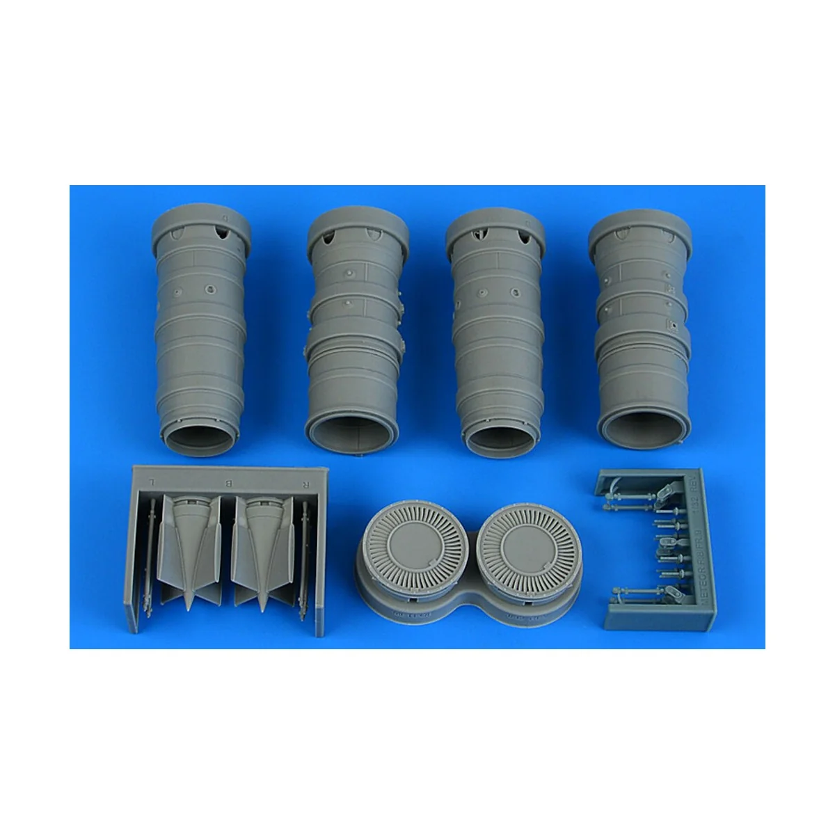 Gloster Meteor F.8/FR.9 exhaust nozzles for Revell, 1/32 - Aires 2294