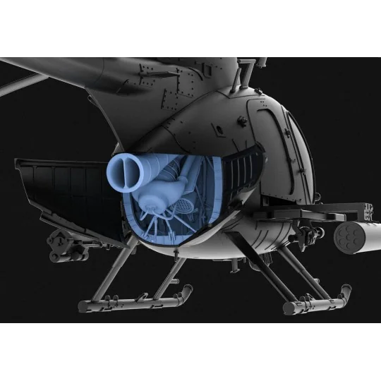 HELICOPTER ENGINE A/MH-6J LITTLE BIRD, 1/35 - Toucan Model TC3D040