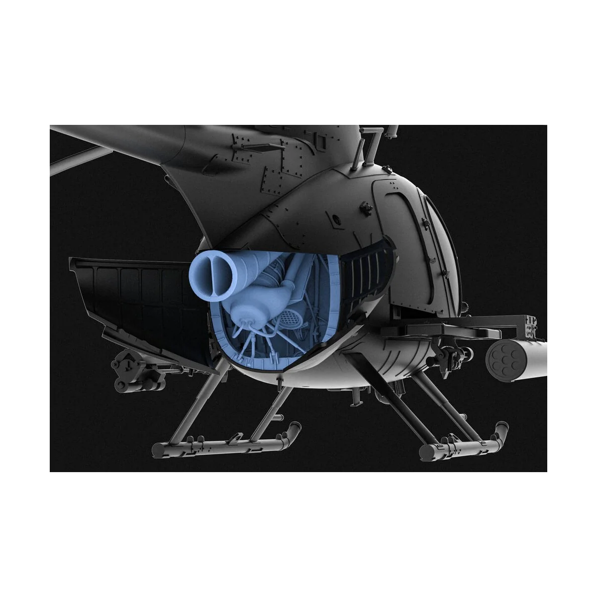 HELICOPTER ENGINE A/MH-6J LITTLE BIRD, 1/35 - Toucan Model TC3D040