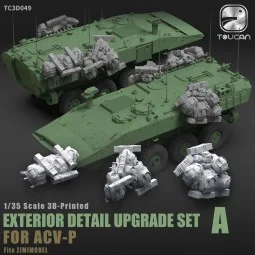 EXTERIOR DETAIL UPGRADE SET B FOR ACV-P, 1/35 - Toucan Model TC3D049