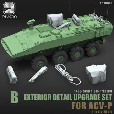 EXTERIOR DETAIL UPGRADE SET B FOR ACV-P, 1/35 - Toucan Model TC3D048