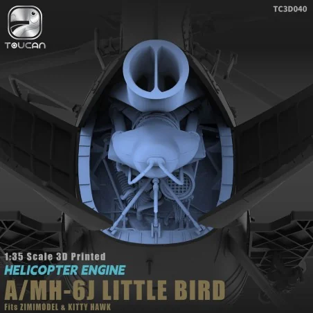 HELICOPTER ENGINE A/MH-6J LITTLE BIRD, 1/35 - Toucan Model TC3D040