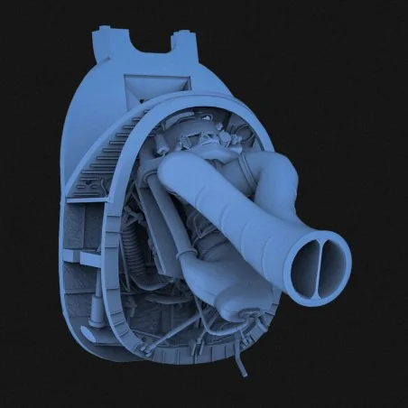 HELICOPTER ENGINE A/MH-6J LITTLE BIRD, 1/35 - Toucan Model TC3D040