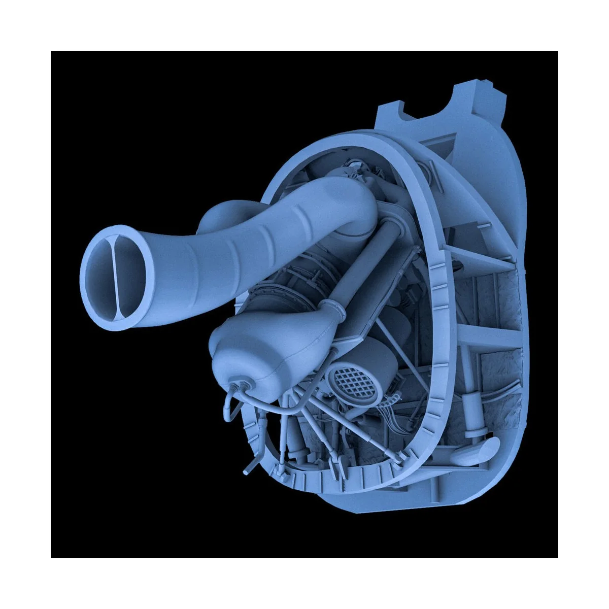 HELICOPTER ENGINE A/MH-6J LITTLE BIRD, 1/35 - Toucan Model TC3D040