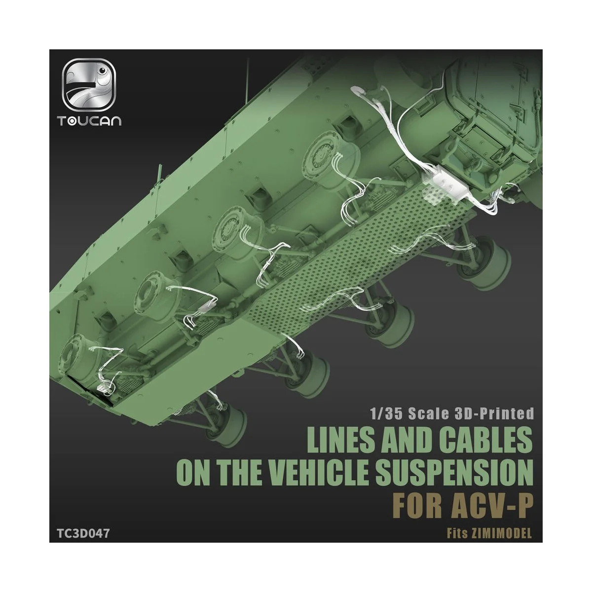 HVDRAULGLNES AND CABLES for ACV-P, 1/35 - Toucan Model TC3D047