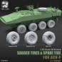 SAGGED TIRES & SPARE TIRE FOR ACV-P, 1/35 - Toucan Model TC3D055
