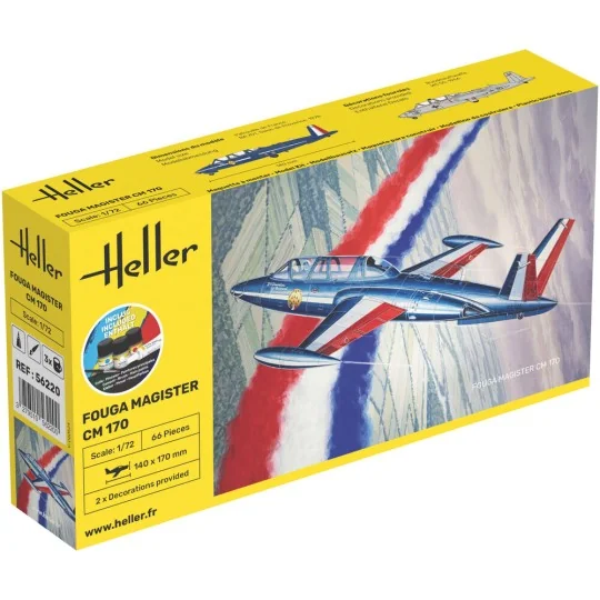 STARTER KIT Fouga Magister CM 170, 1/72 - Heller 56220