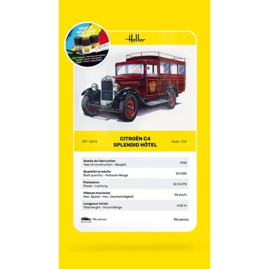 STARTER KIT Citroen C4 "Splendid Hotel", 1/24 - Heller 56713