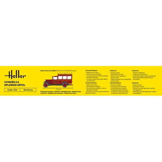 STARTER KIT Citroen C4 "Splendid Hotel", 1/24 - Heller 56713