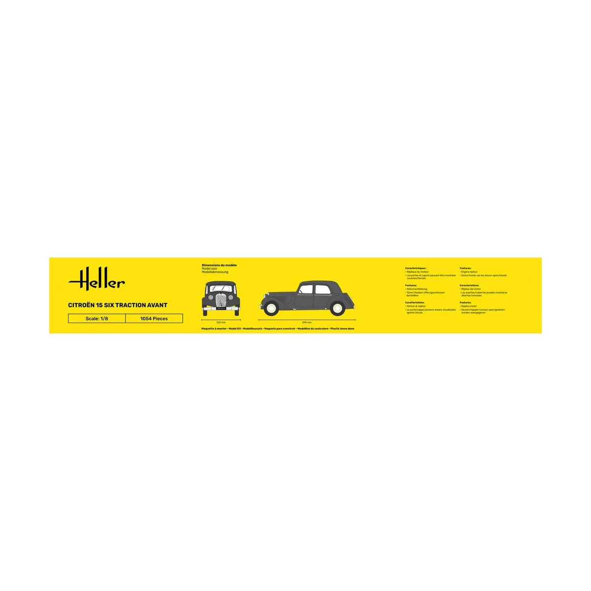 STARTER KIT Citroen 15 SIX Traction Avant, 1/8 - Heller 56799