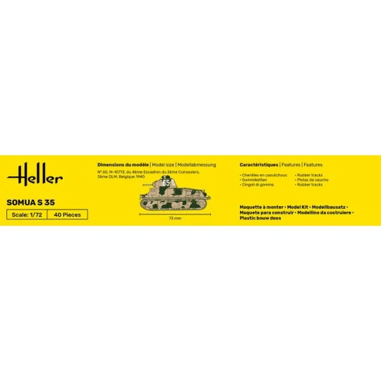 STARTER KIT Somua S35, 1/72 - Heller 56875
