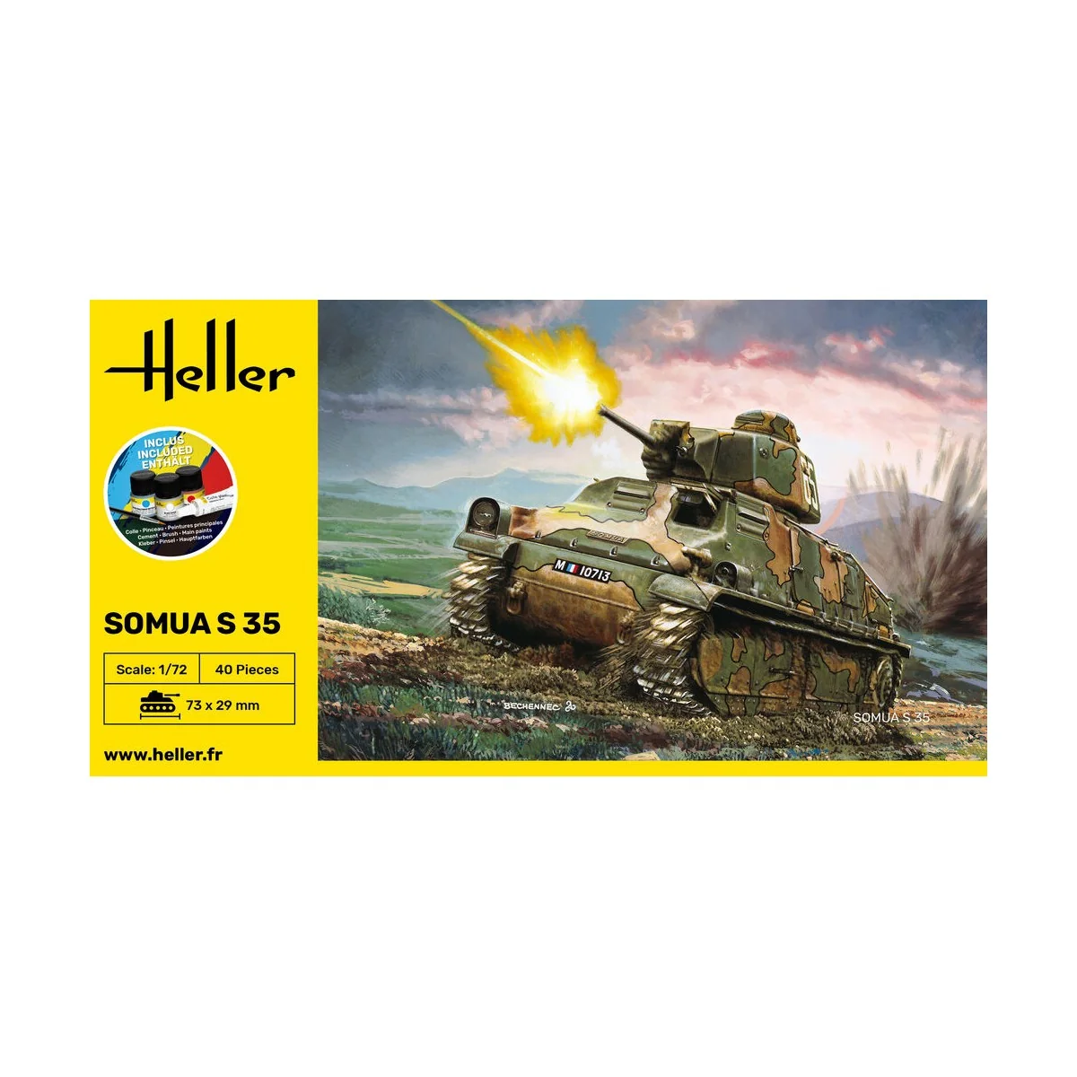 STARTER KIT Somua S35, 1/72 - Heller 56875