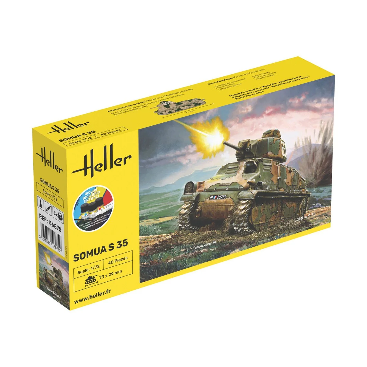 STARTER KIT Somua S35, 1/72 - Heller 56875