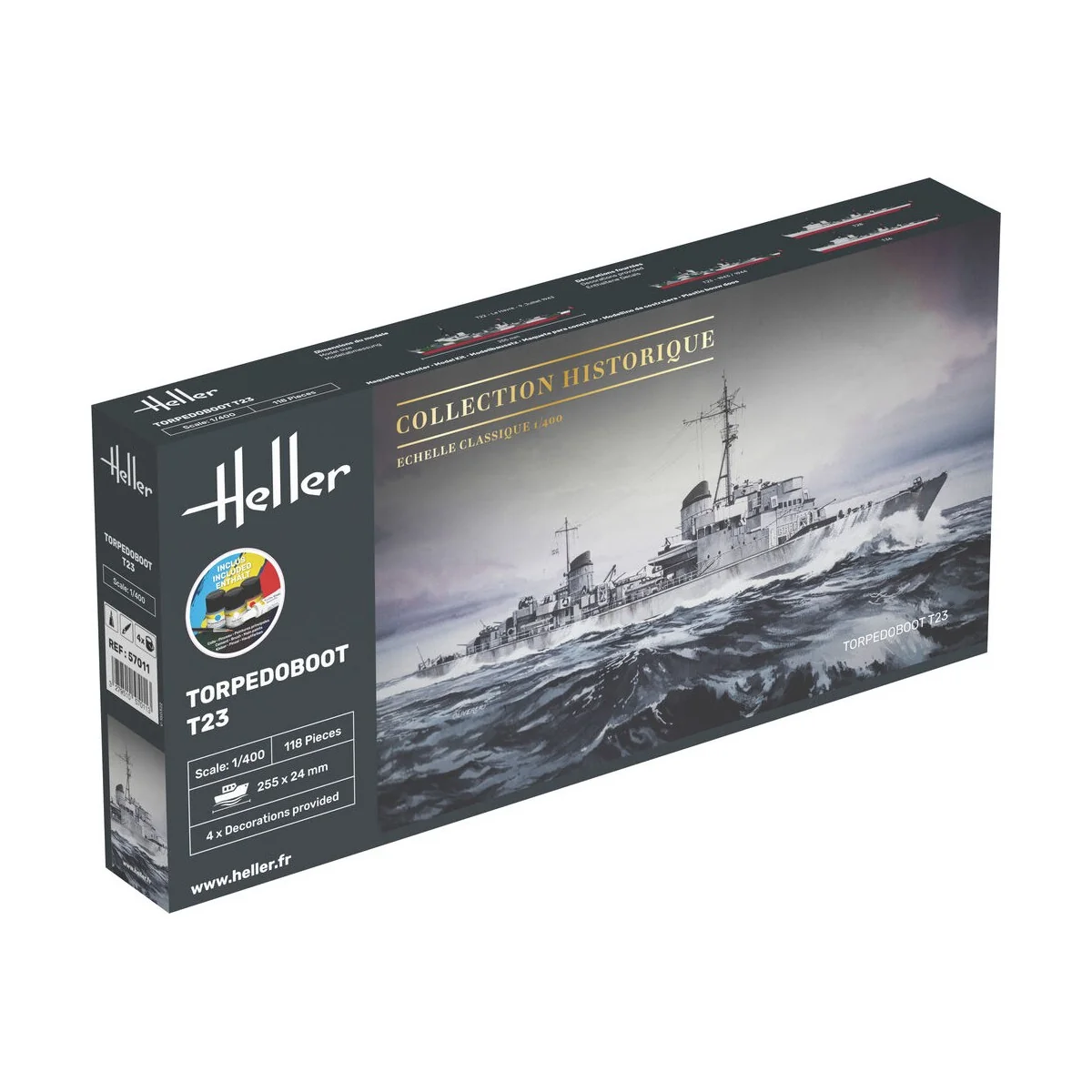 STARTER KIT Torpedoboot T23, 1/400 - Heller 57011